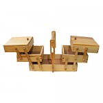 Εργαλειοθήκη ραπτικής Πτυσσόμενο ξύλινο κασελάκι για εργαλεία και αξεσουάρ